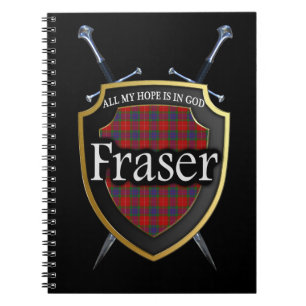Carnet Clan Fraser Tartan Shield & Swords