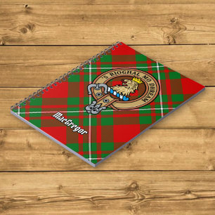 Carnet Clan Gregor Crest sur Tartan