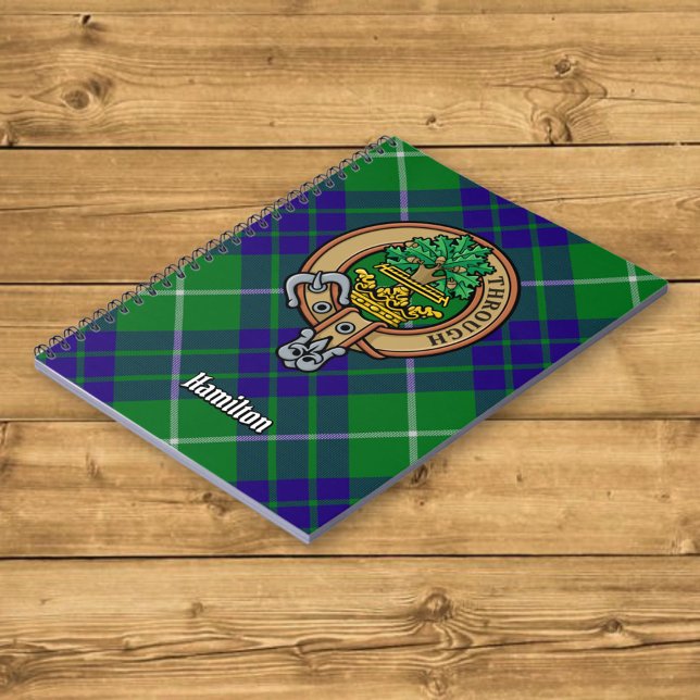 Carnet Clan Hamilton Crest sur la chasse Tartan (Créateur téléchargé)