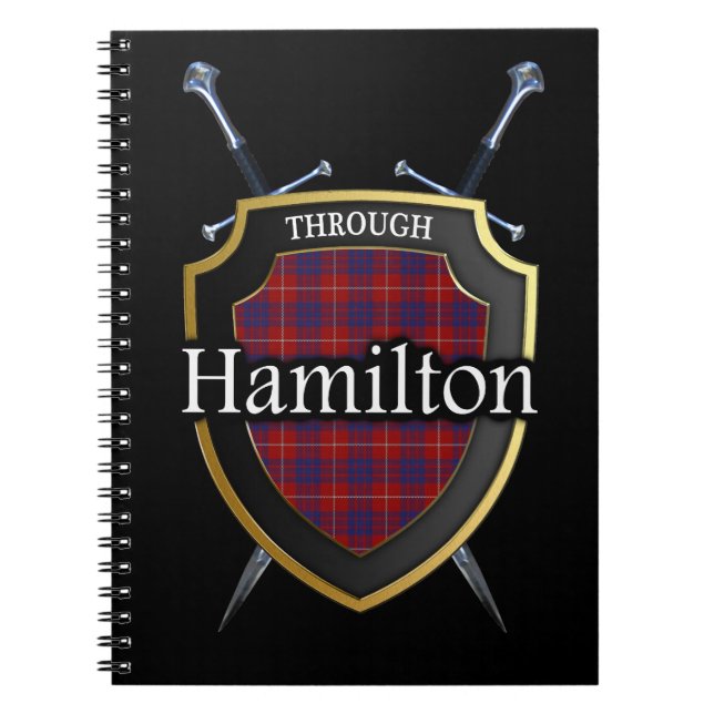 Carnet Clan Hamilton Tartan Shield & Swords (Devant)