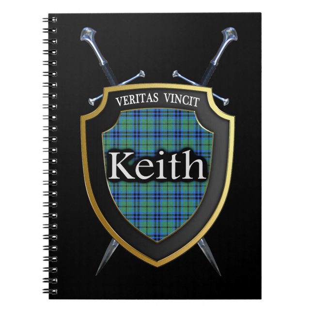Carnet Clan Keith Tartan Shield & Swords (Devant)