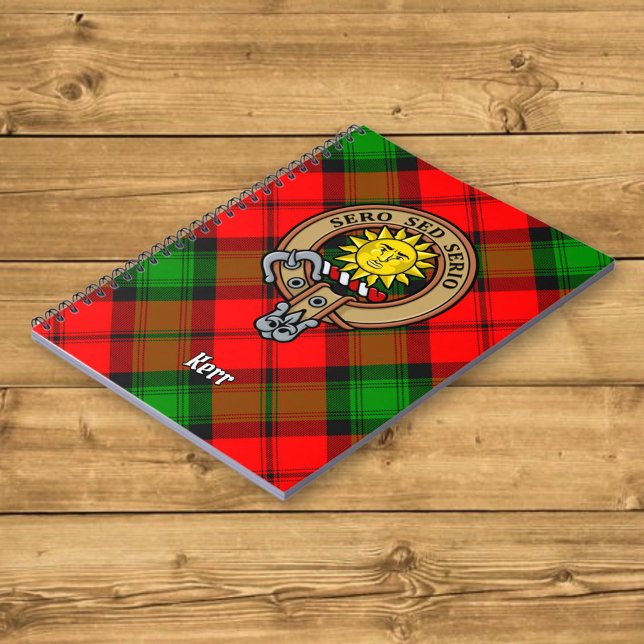 Carnet Clan Kerr Crest sur Tartan (Créateur téléchargé)