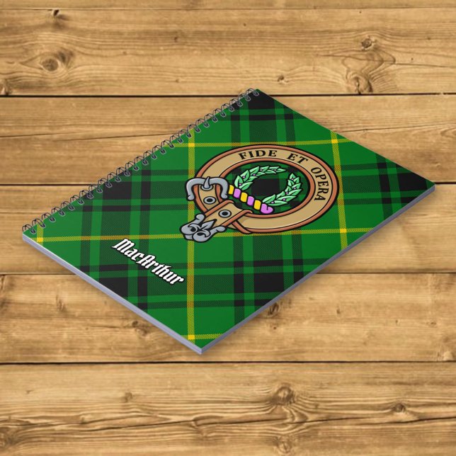 Carnet Clan MacArthur Crest sur Tartan (Créateur téléchargé)