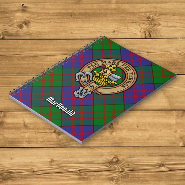 Carnet Clan MacDonald Crest sur Tartan (Créateur téléchargé)