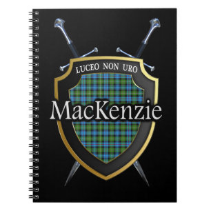 Carnet Clan MacKenzie Tartan Shield & Swords