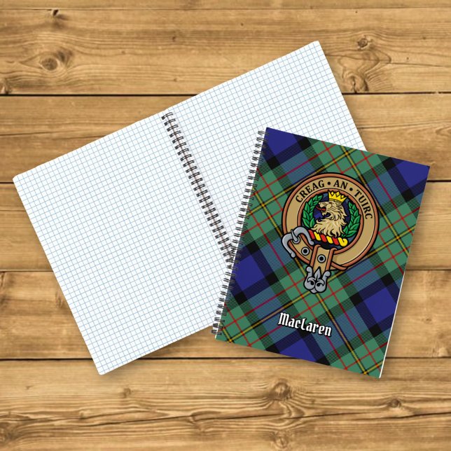 Carnet Clan MacLaren Crest sur Tartan (Créateur téléchargé)