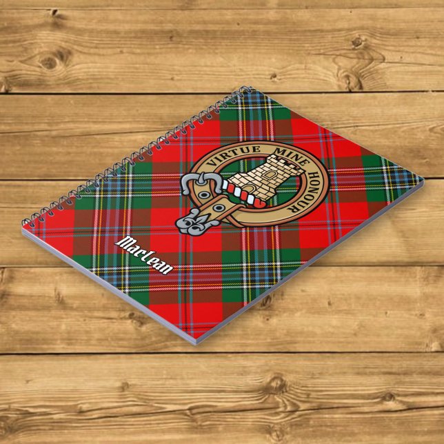 Carnet Clan MacLean Crest sur Tartan (Créateur téléchargé)