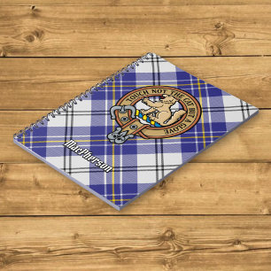 Carnet Clan MacPherson Crest sur la robe bleue Tartan