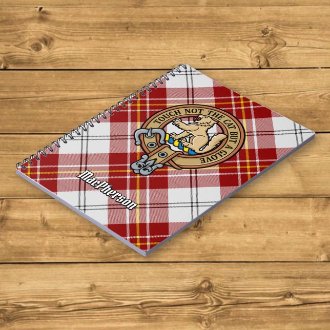 Carnet Clan MacPherson Crest sur la robe rouge Tartan (Créateur téléchargé)