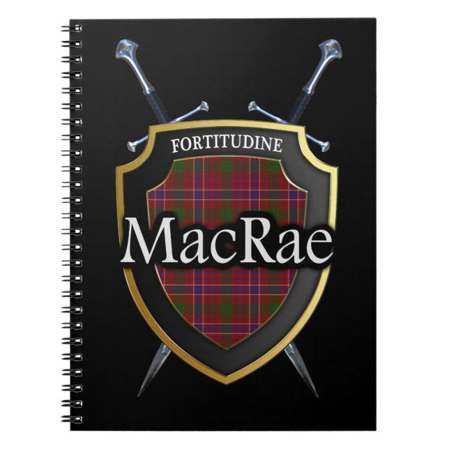 Carnet Clan MacRae Tartan Shield & Swords (Devant)