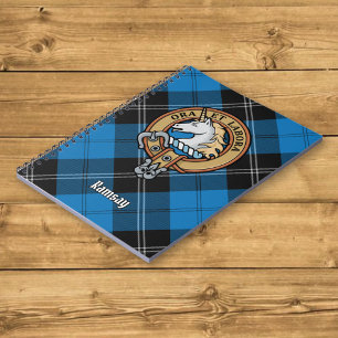 Carnet Clan Ramsay Crest sur Blue Hunter Tartan
