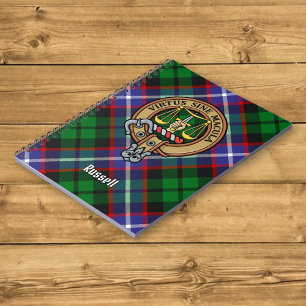 Carnet Clan Russell Crête sur Tartan