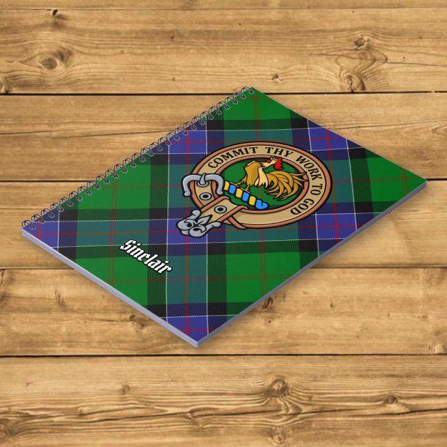 Carnet Clan Sinclair Crest sur la chasse Tartan (Créateur téléchargé)