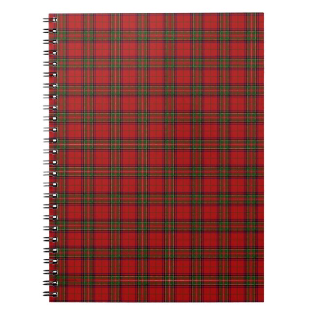 Carnet Clan Stewart Royal Scottish Tartan Plaid Motif (Devant)