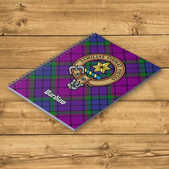 Carnet Clan Wardlaw Crest sur Tartan (Créateur téléchargé)