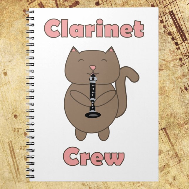 Carnet Clarinet Crew Cat Drôle Mignonne (Créateur téléchargé)