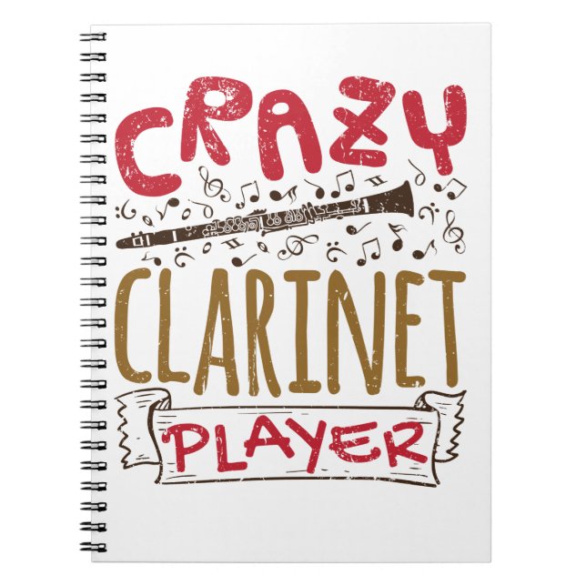 Carnet Clarinet Joueur fou Clarinet Clarinetist (Devant)