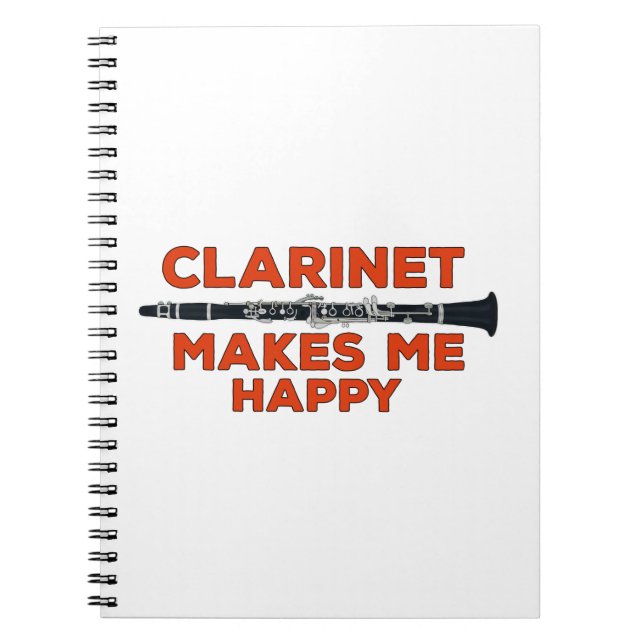 Carnet Clarinet Makes Me Happy (Devant)