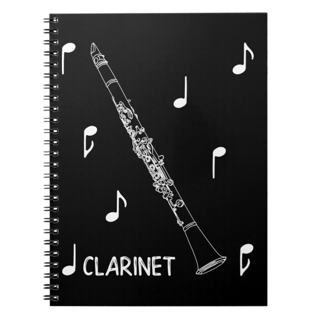 Carnet Clarinette de notes musicales (Devant)
