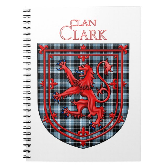 Carnet Clark Tartan Scottish Plaid Lion Rampant (Devant)