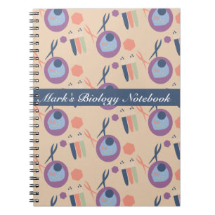 Carnet Classe de biologie Laboratoire cellulaire Noir 