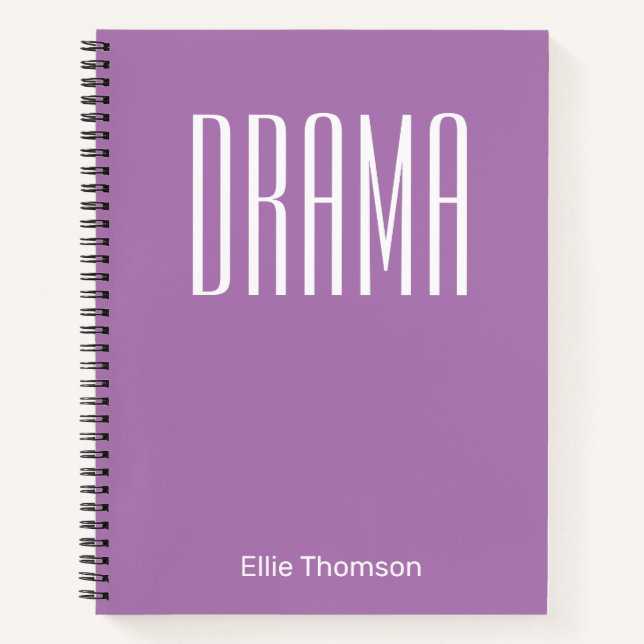 Carnet Classe Drama Purple Personnalisé Club scolaire (Devant)