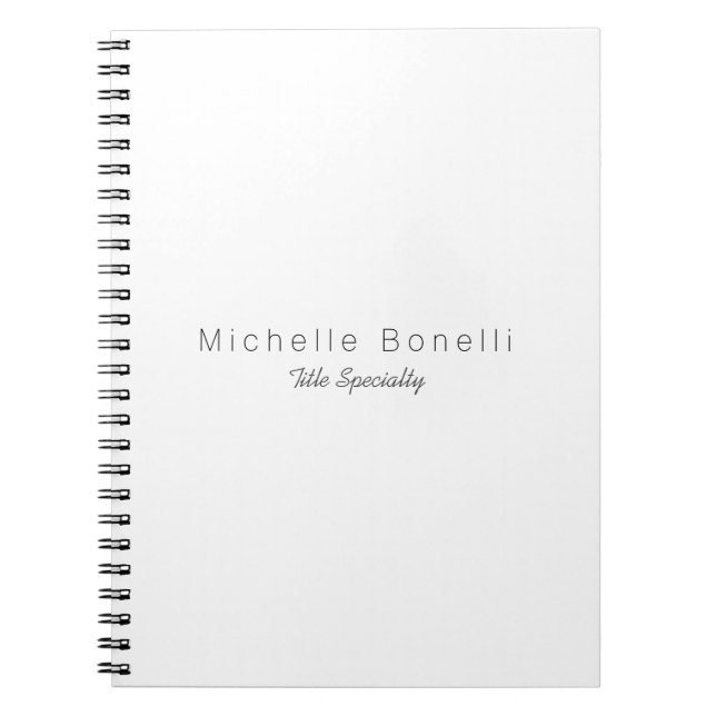 Carnet Classé élégant Votre nom (Devant)