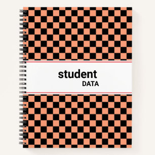 Carnet Classeur à carreaux Boho Tendance de rentrée sco