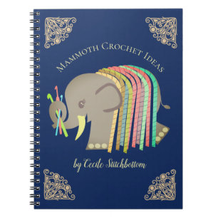 Carnet Classeur de motif de métiers d'éléphant de fil 