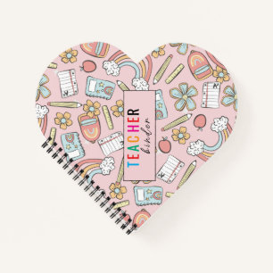 Carnet Classeur élégant à monogramme script 3 anneaux pou