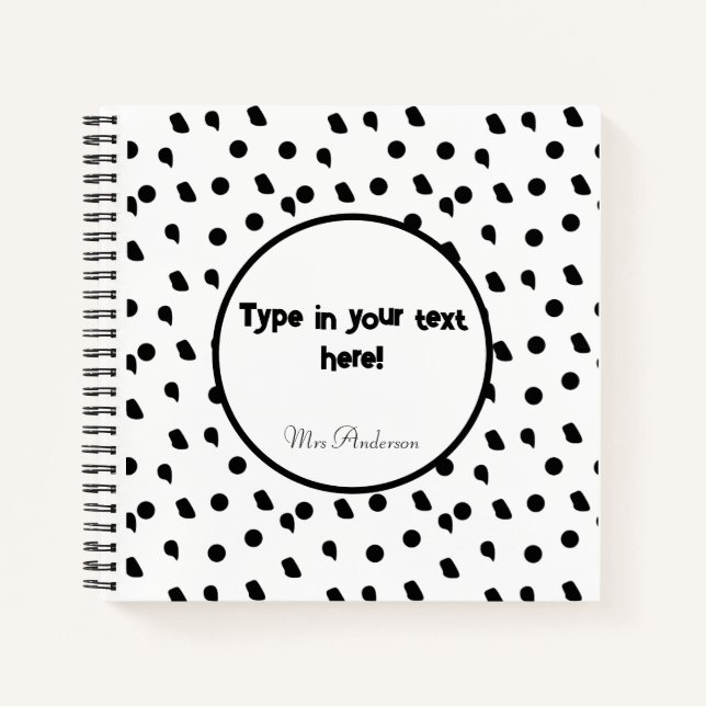 Carnet classeur personnalisé, classeur boho, personnalisa (Devant)