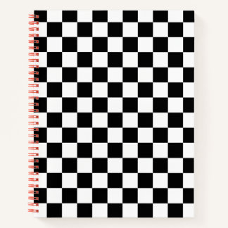 Carnet Classic À damiers Racing Sport Check Black White