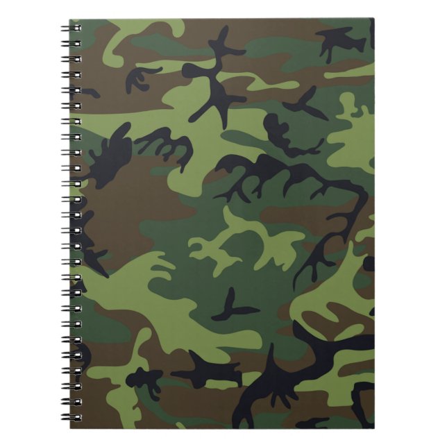 Carnet Classic Green Camouflage Pattern (Devant)