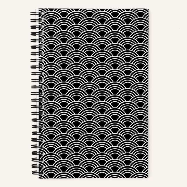 Carnet Classic Japanese Seigaiha Wave Pattern (Recto)