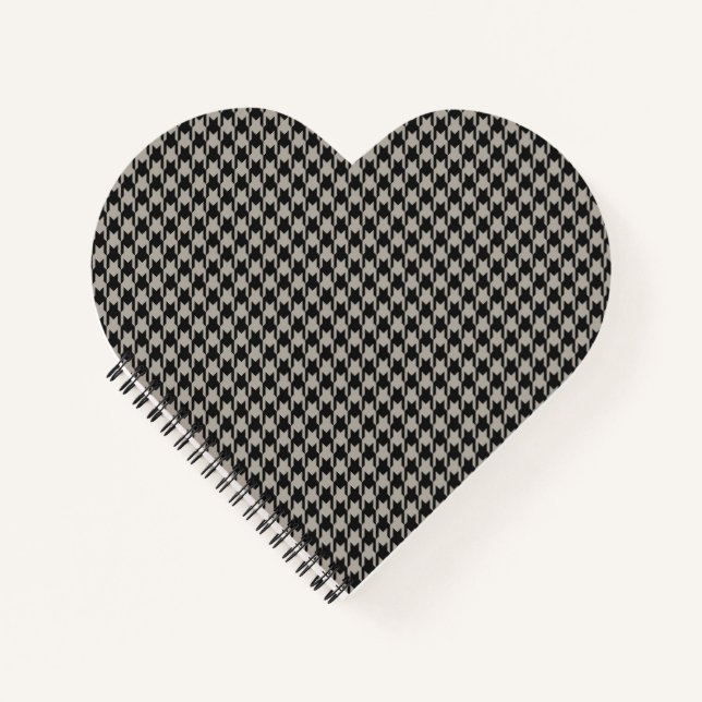 Carnet Classic Pepita Houndstooth Motif Black Grey (Devant)