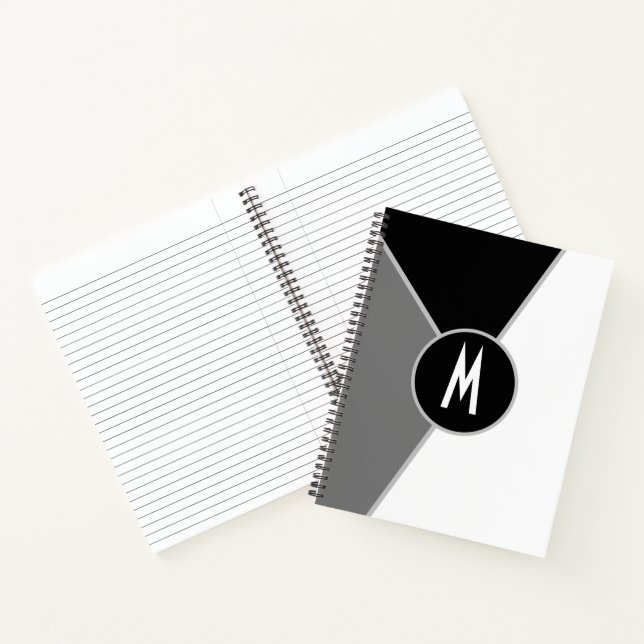 Carnet Classique Monogrammé Bloc de Couleurs Noir et Blan (Intérieur)