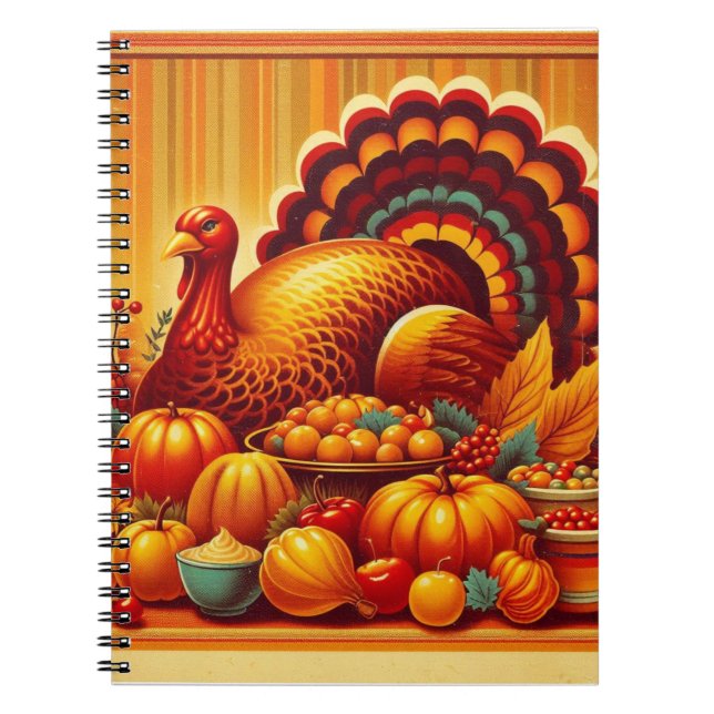 Carnet classique/vintage Thanksgiving Turquie (Devant)