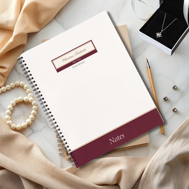 Carnet Classy Burgundy Ivory (Créateur téléchargé)