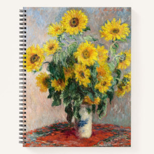 Carnet Claude Monet Bouquet de tournesols 1881 Art