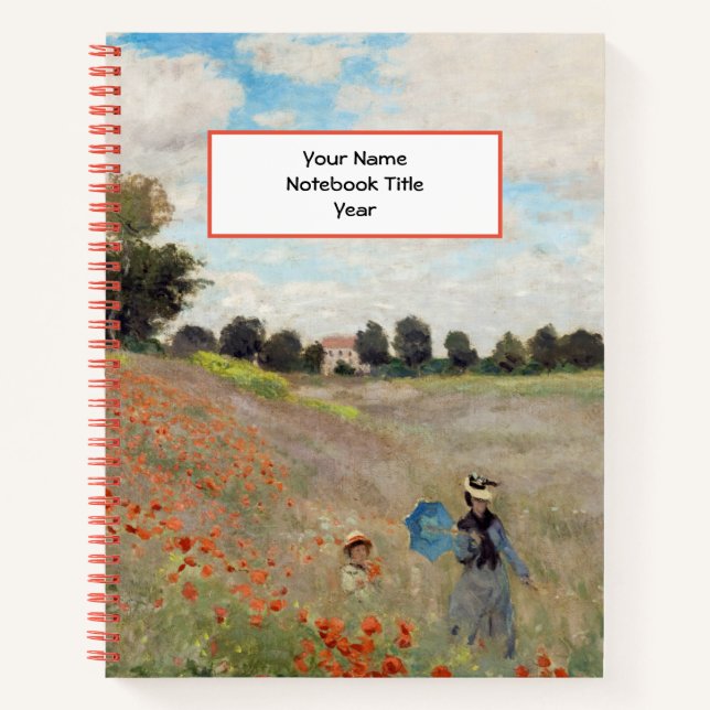 Carnet Claude Monet - Champ de coquelicots (Devant)
