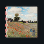 Carnet Claude Monet - Champ de pavot<br><div class="desc">Poppy Field / Poppies sauvages,  près d'Argenteuil / Les Coquelicots - Claude Monet en 1873</div>