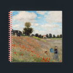 Carnet Claude Monet - Champ de pavot<br><div class="desc">Poppy Field / Poppies sauvages,  près d'Argenteuil / Les Coquelicots - Claude Monet en 1873</div>