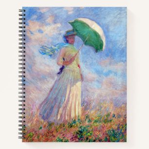 Carnet Claude Monet - Femme à l'ombrelle tournée vers la