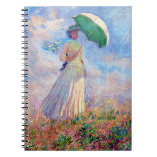 Carnet Claude Monet - Femme avec un parasol face à droite