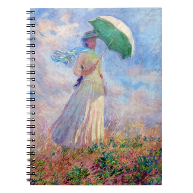 Carnet Claude Monet - Femme avec un parasol face à droite (Devant)