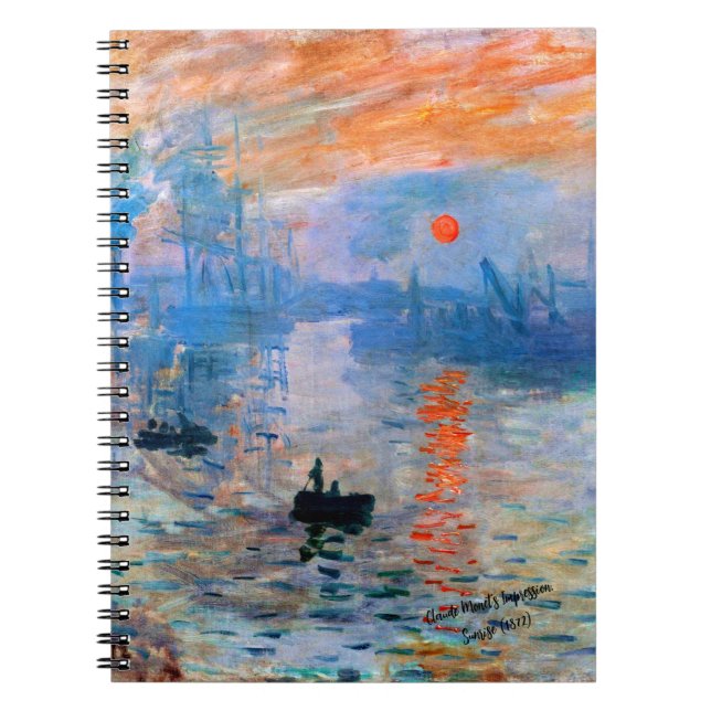 Carnet Claude Monet Impression, Sunrise (1872) (Devant)