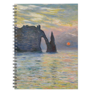 Carnet Claude Monet - La Falaise, Etretat, Coucher de sol