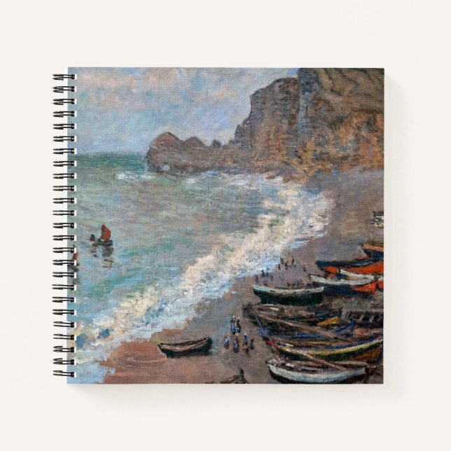 Carnet Claude Monet - La Plage à Etretat (Devant)