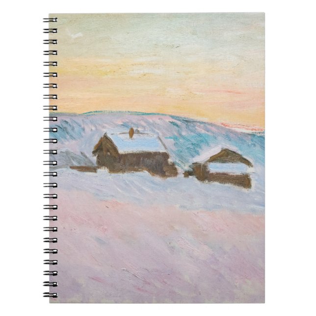 Carnet Claude Monet - Norvège Paysage, Maisons Bleues (Devant)