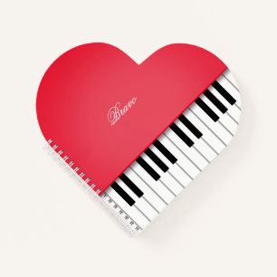 Carnet Clavier de musique Cherry Red Grand Piano Personna